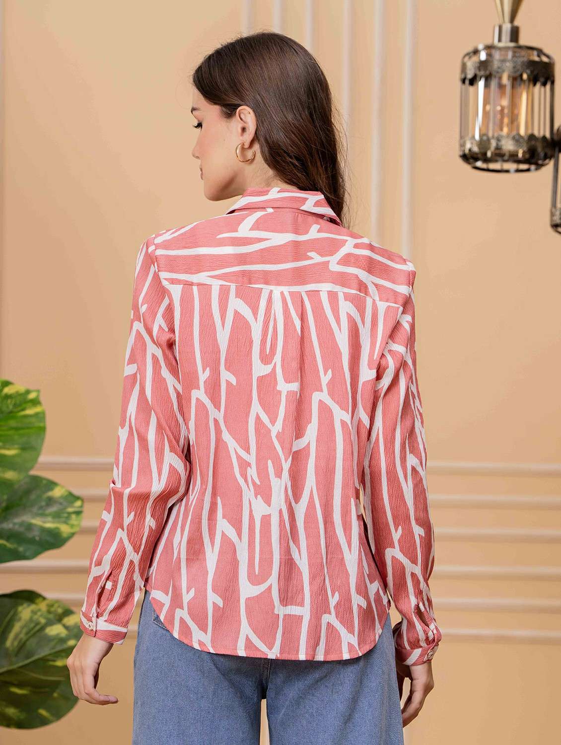 women printed long sleeve regular shirt - 22146693 - Standard Image - 3