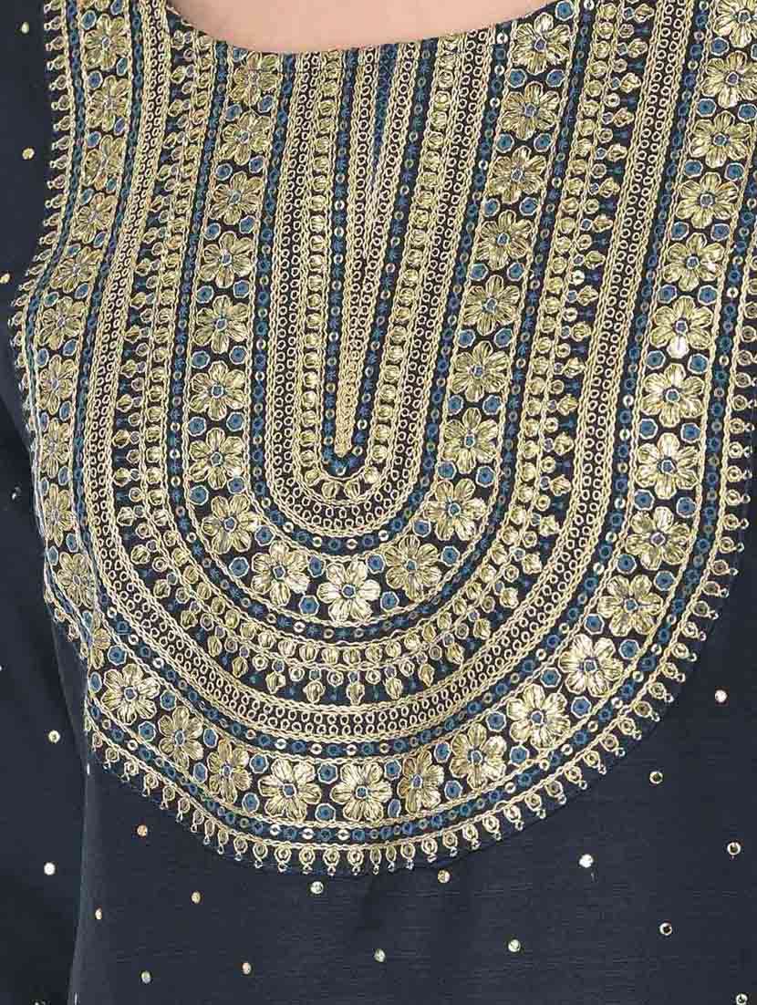 women embroidered three quarter sleeve straight kurta - 22146775 -  Standard Image - 5