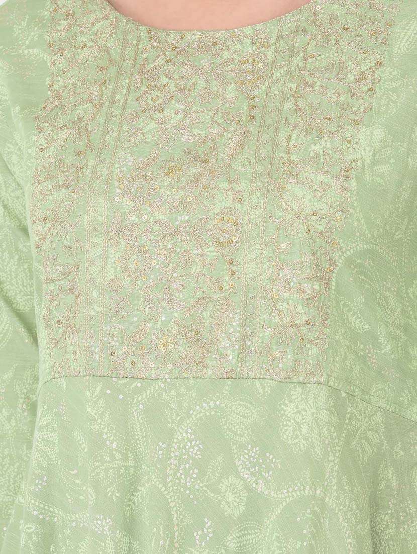 women embroidered three quarter sleeve anarkali kurta - 22146781 -  Standard Image - 5