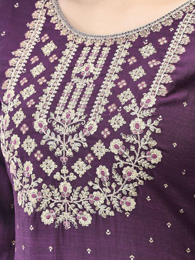 women printed three quarter sleeve a-line kurta - 22146796 -  Standard Image - 5