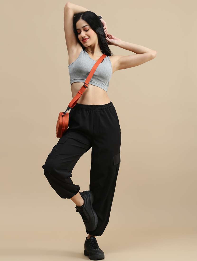 women solid sleeveless crop top - 22146876 -  Standard Image - 3