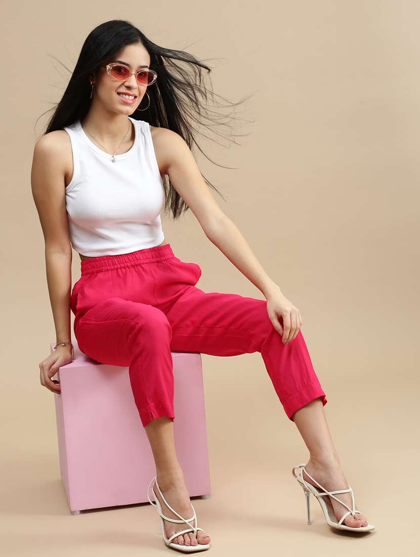 women solid sleeveless crop top - 22146882 -  Standard Image - 3