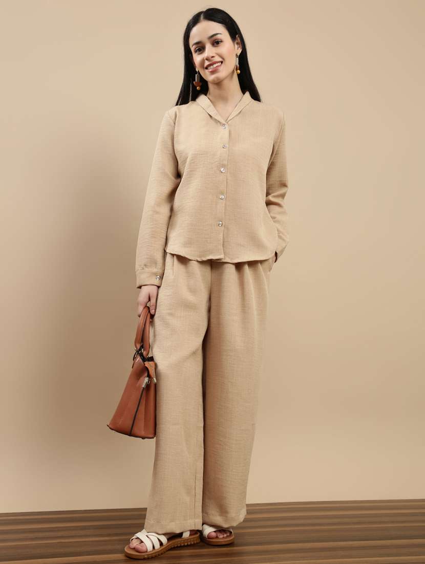 women solid long sleeve regular shirt - 22146889 -  Standard Image - 3