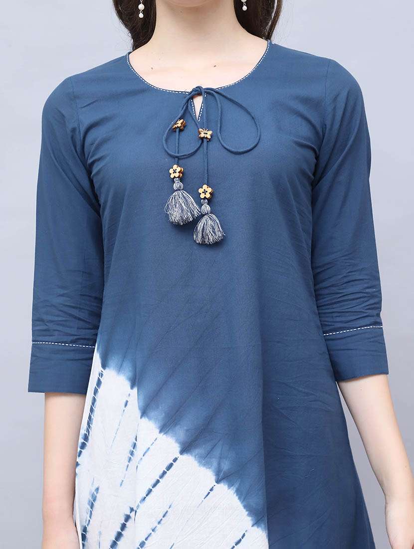 women printed three quarter sleeve dress - 22146924 -  Standard Image - 3