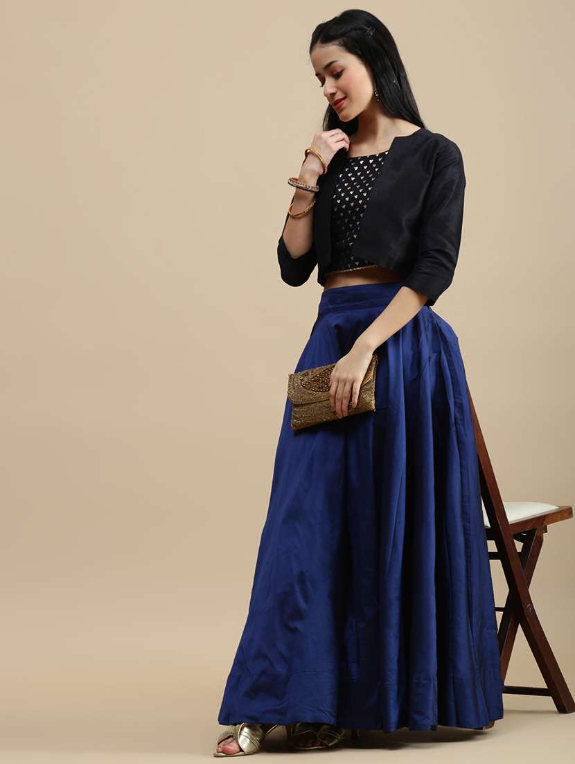 women solid three quarter sleeve ethnic jacket - 22146956 -  Standard Image - 3