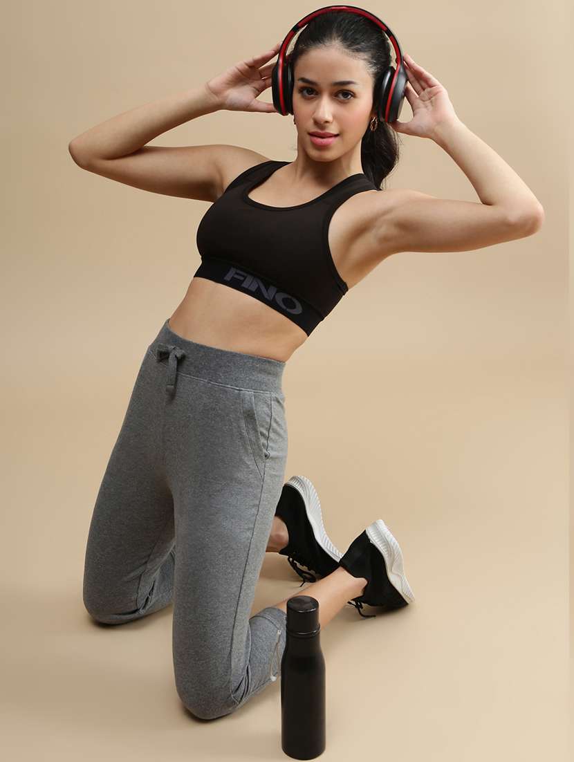 women solid mid rise yoga pants - 22146960 -  Standard Image - 3