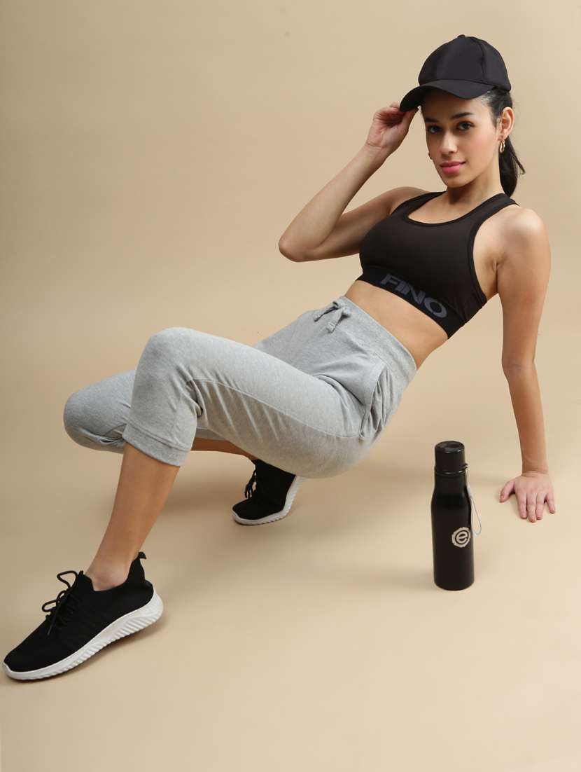 women solid mid rise yoga pants  - 22146961 -  Standard Image - 3