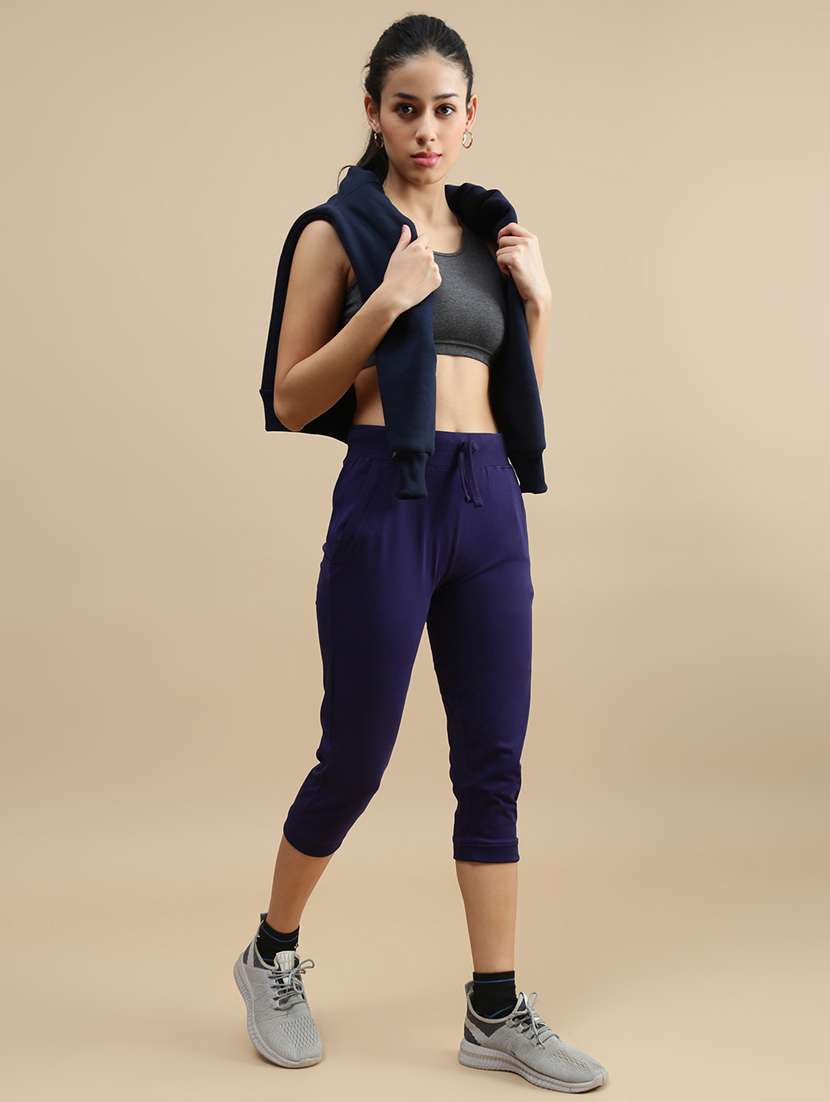 women solid mid rise yoga pants  - 22146962 -  Standard Image - 3