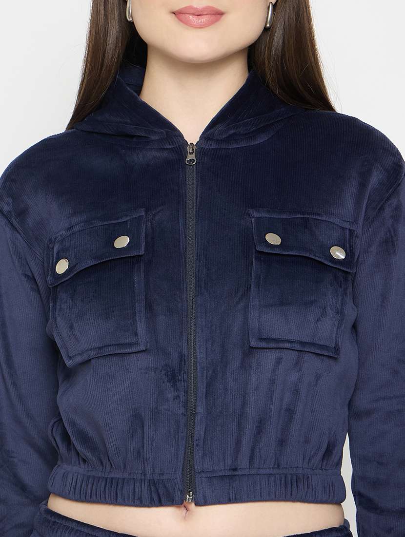 women solid long sleeve winter wear co-ord set - 22146972 -  Standard Image - 5