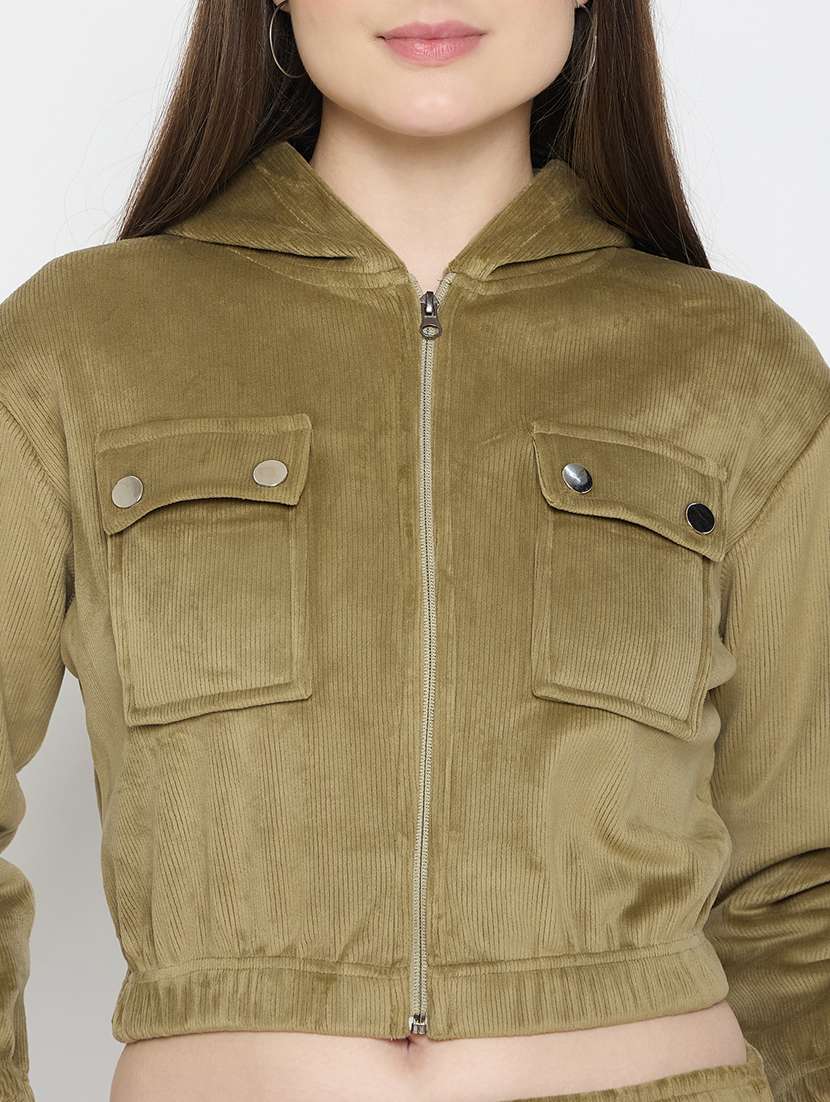 women solid long sleeve winter wear co-ord set - 22146973 -  Standard Image - 5