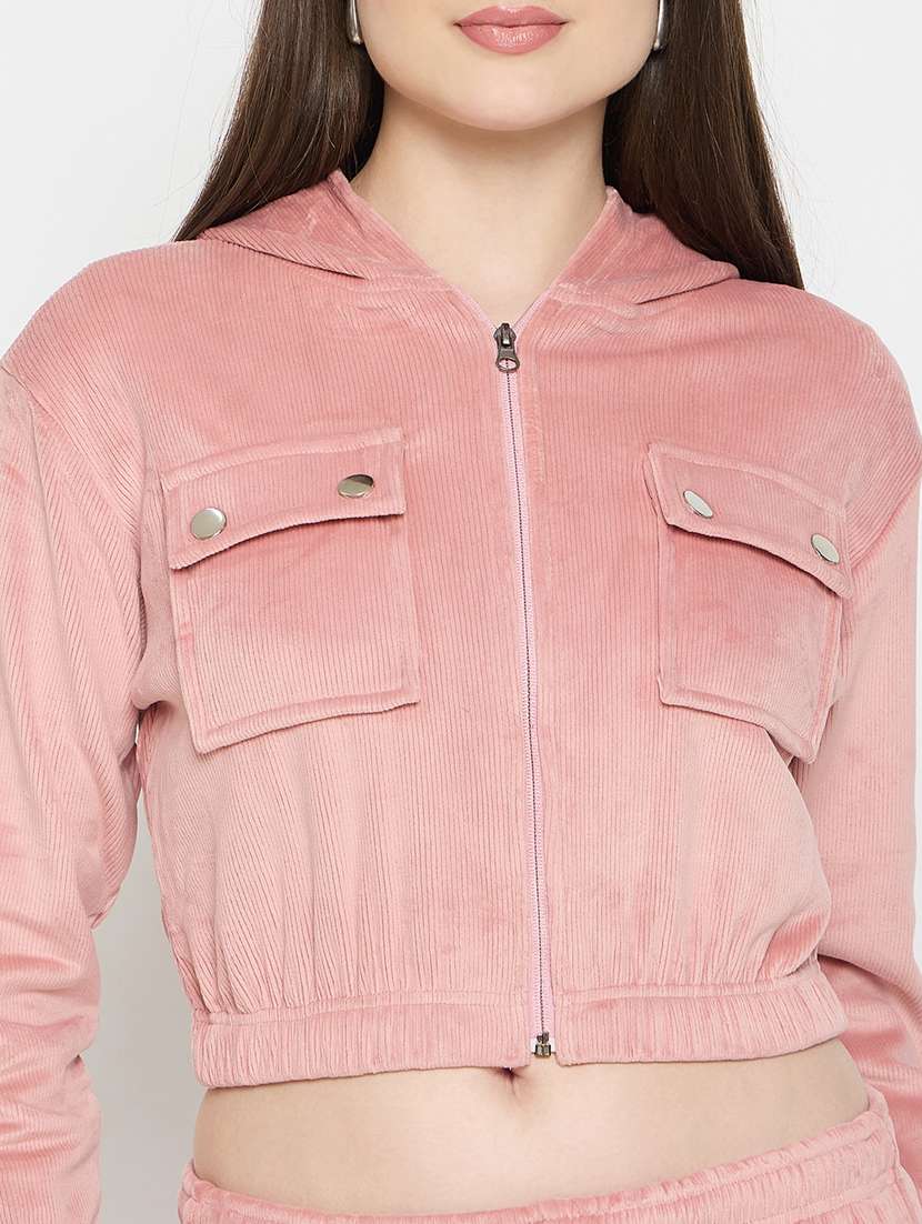 women solid long sleeve winter wear co-ord set - 22146974 -  Standard Image - 5