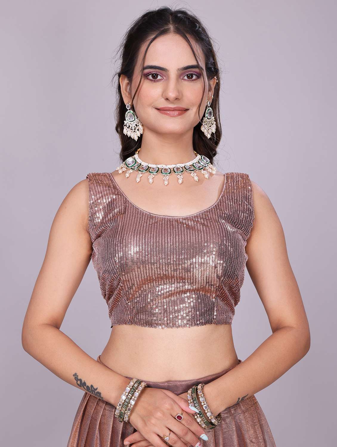 women solid flared semi-stitched lehenga - 22147133 -  Standard Image - 5