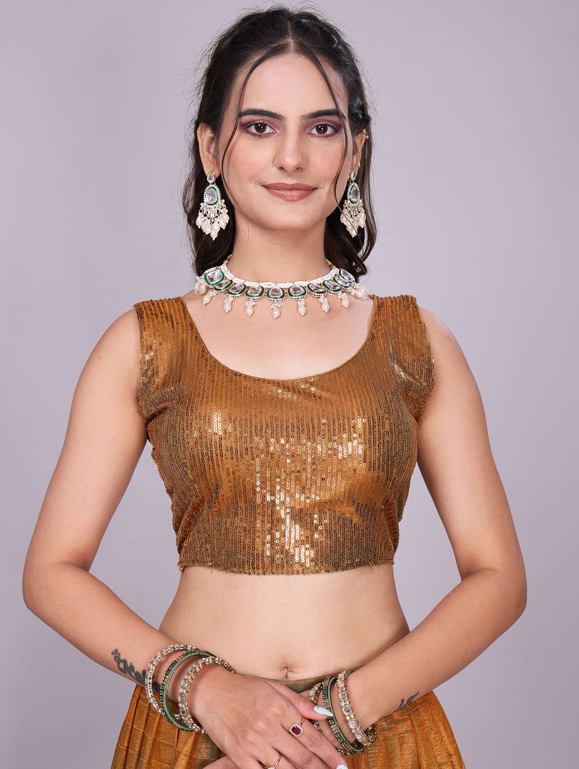 women solid flared semi-stitched lehenga - 22147134 -  Standard Image - 5