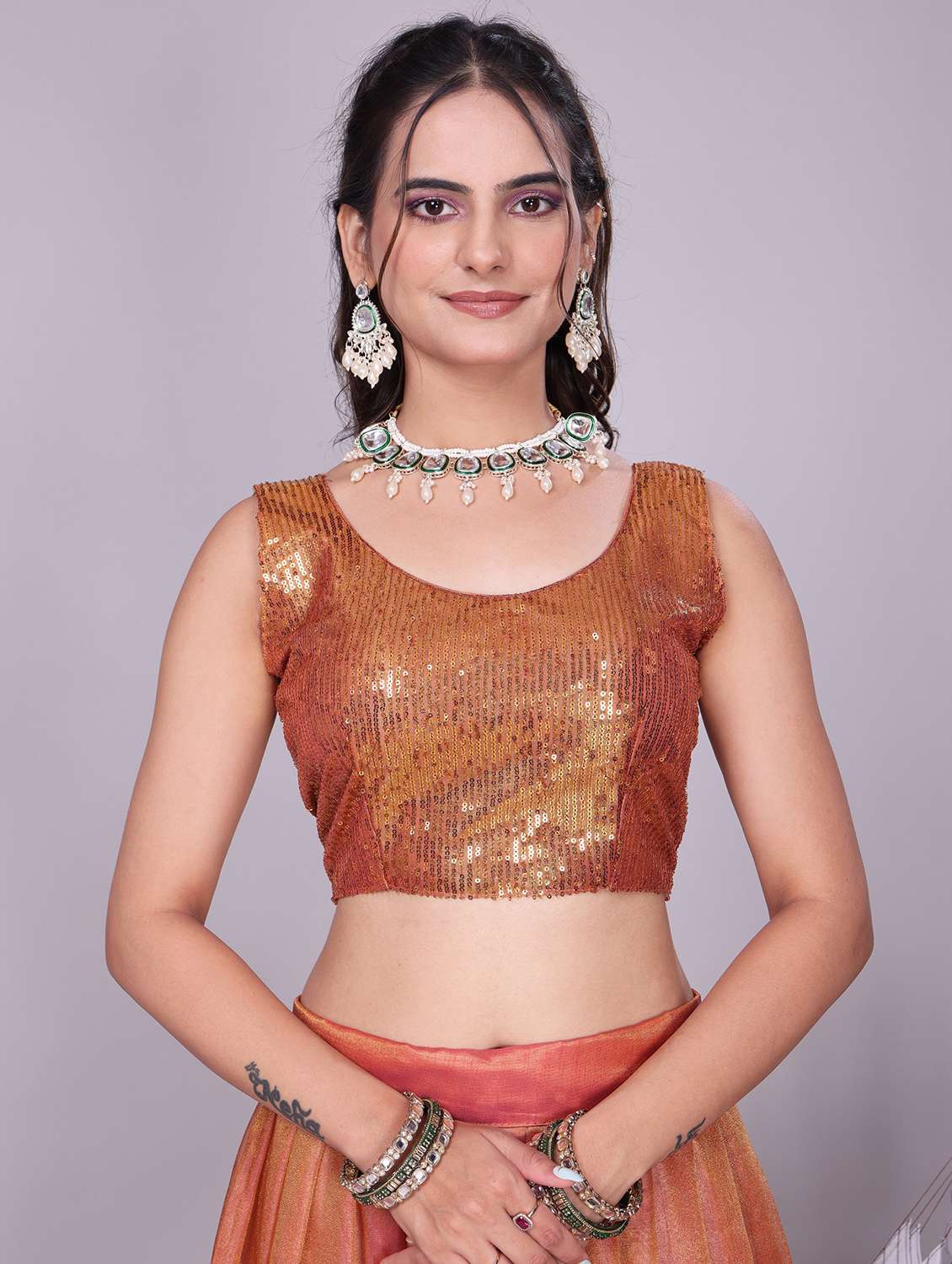 women solid flared semi-stitched lehenga - 22147136 -  Standard Image - 5