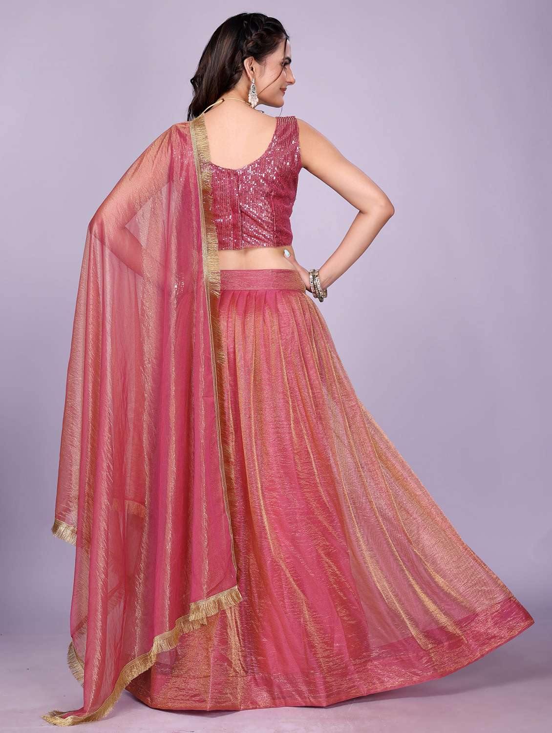 women solid flared semi-stitched lehenga - 22147137 -  Standard Image - 3