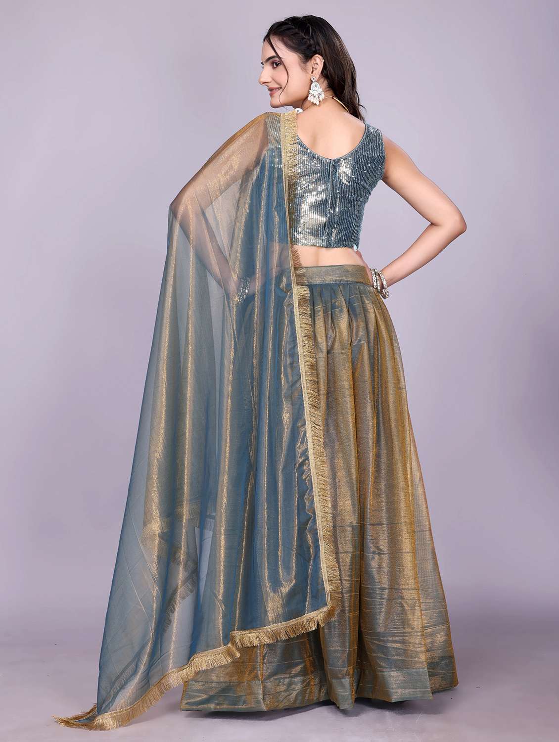 women solid flared semi-stitched lehenga - 22147138 -  Standard Image - 3