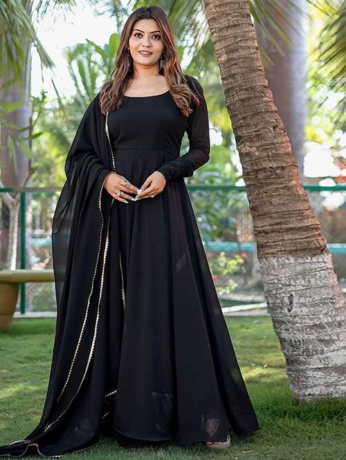 women solid long sleeve kurta with dupatta set - 22147148 -  Standard Image - 0