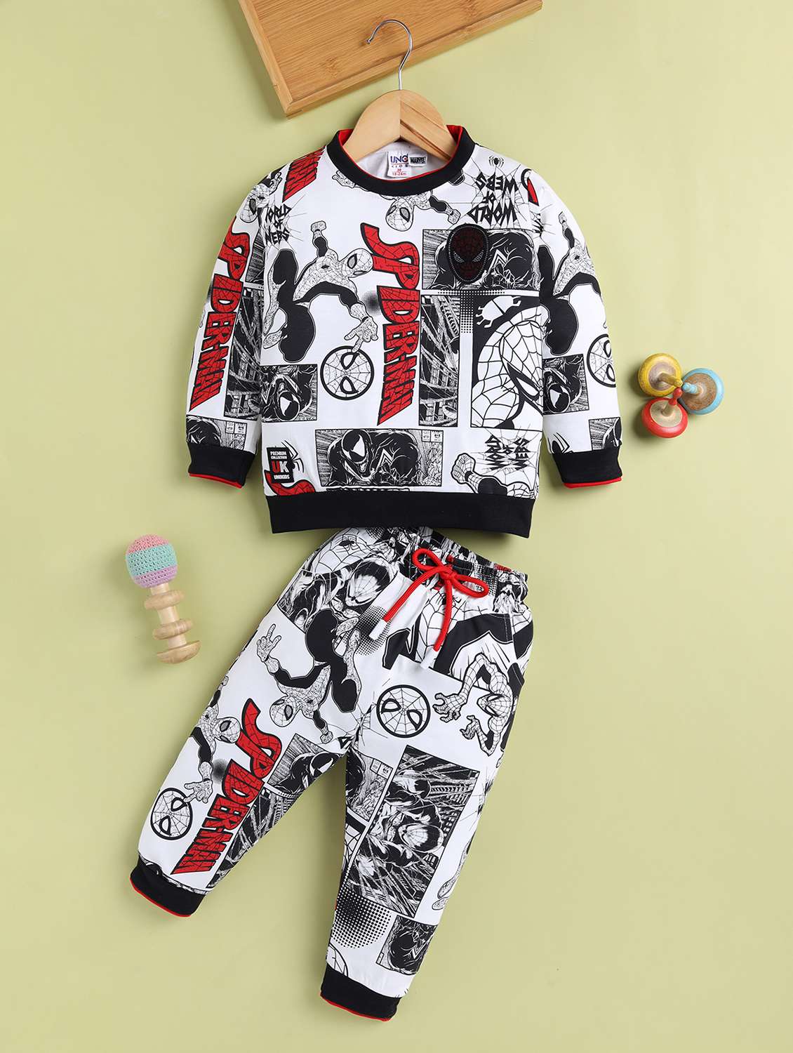 boys printed long sleeve co-ord set