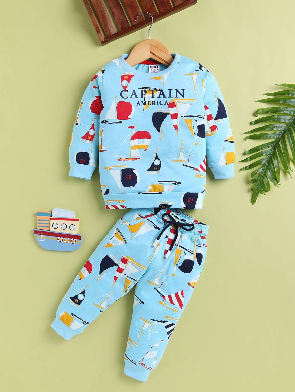 boys printed long sleeve co-ord set
