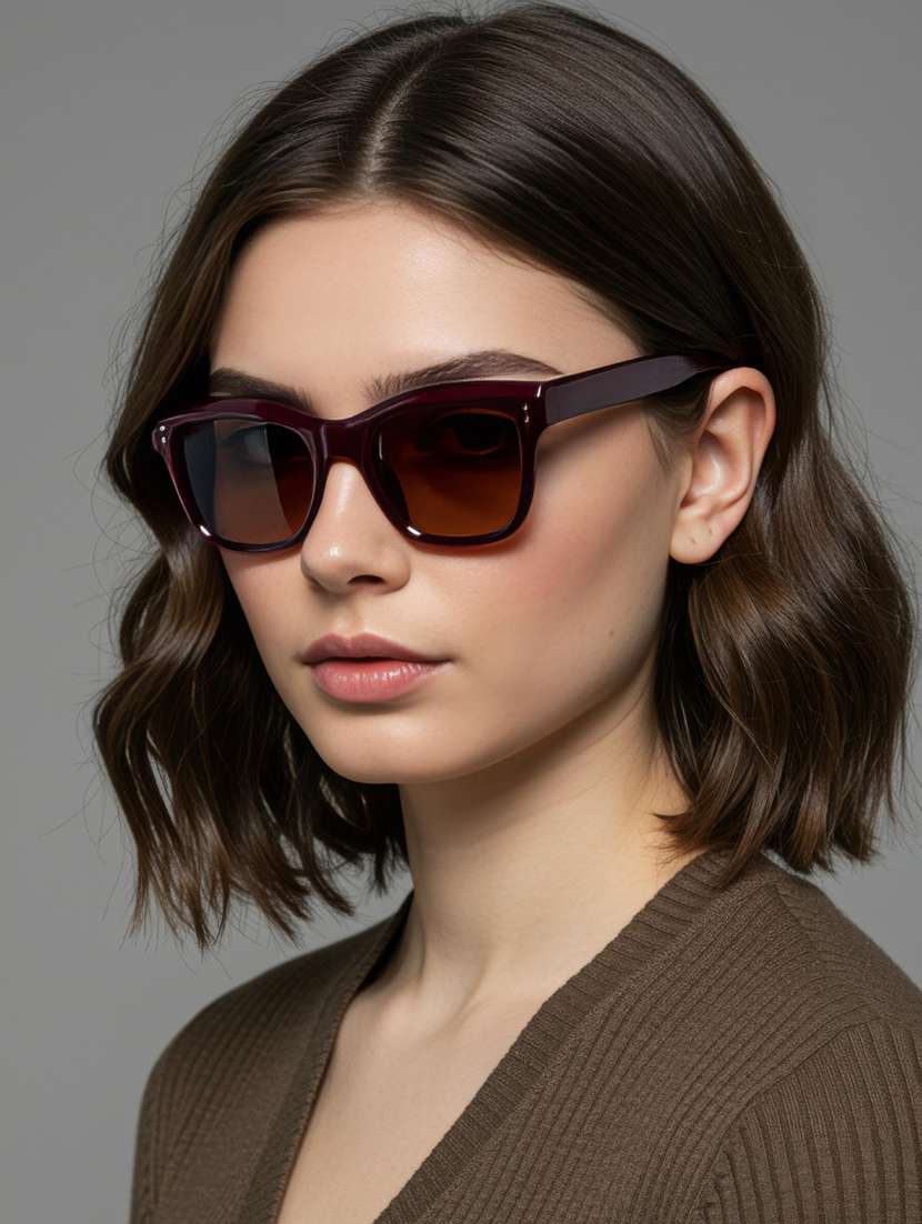 gold berg unisex black lens & red cateye sunglasses with uv protected lens