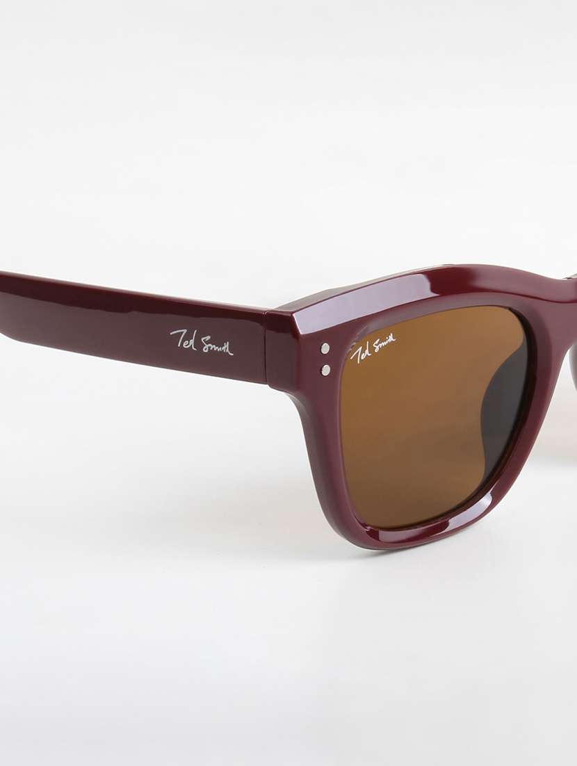 gold berg unisex black lens & red cateye sunglasses with uv protected lens - 22147226 -  Standard Image - 5