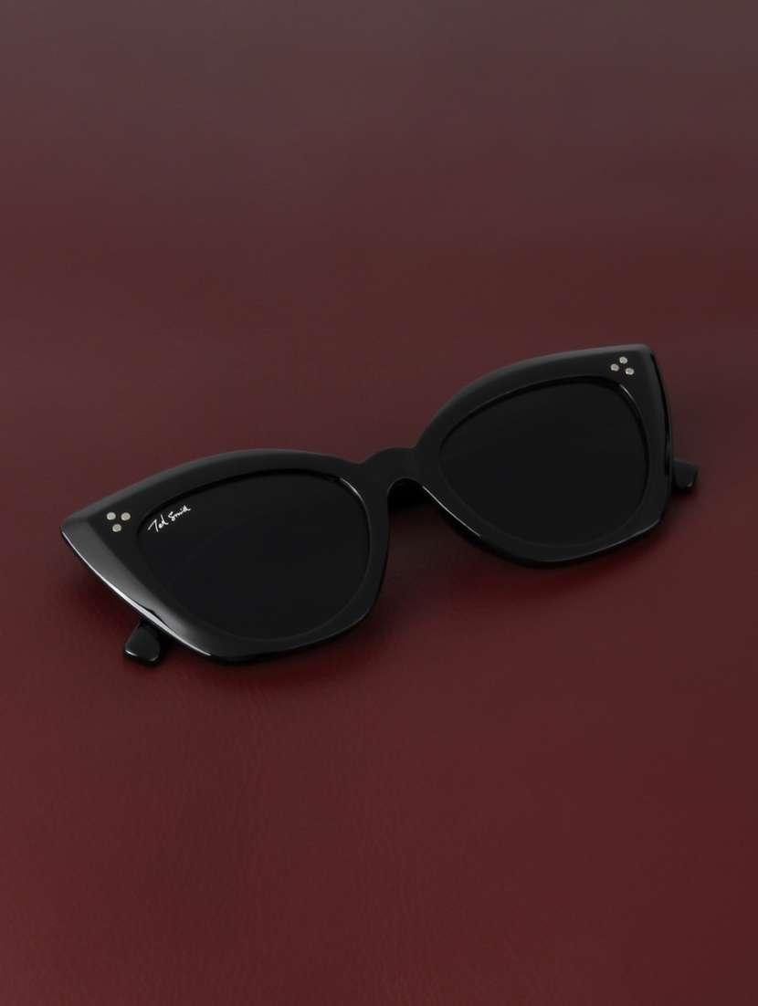 ted smith women cat eye black sunglasses with uv protected lenses - 22147228 -  Zoom Image - 0