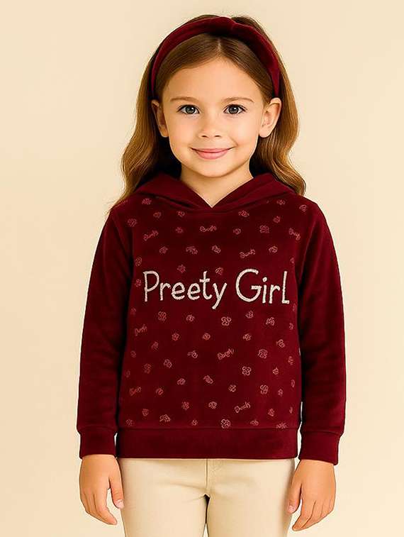 girls printed long sleeve sweatshirt