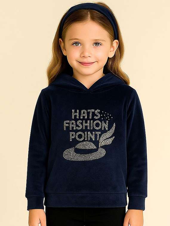 girls printed long sleeve sweatshirt
