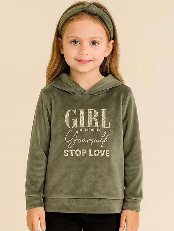 girls printed long sleeve sweatshirt