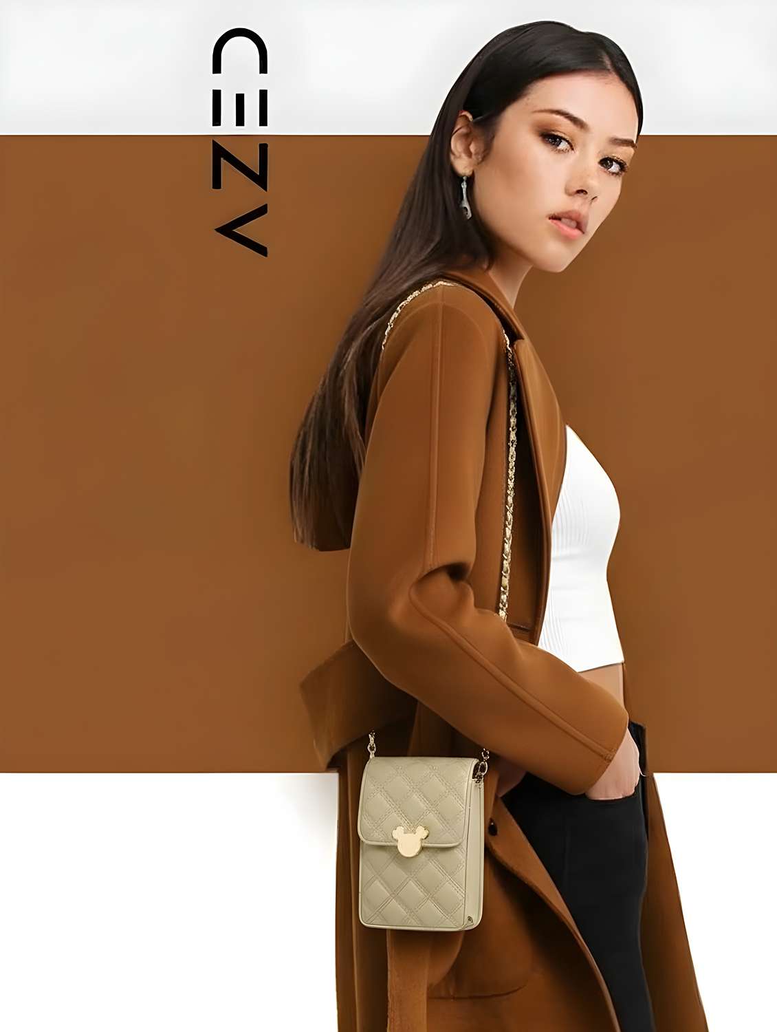 quilted sling bag with chain strap  - 22147342 -  Standard Image - 5