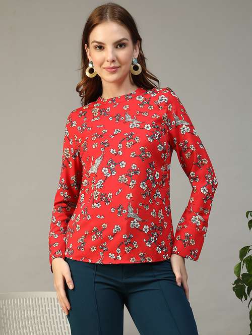 women floral print long sleeve regular top - 22147466 -  Standard Image - 0