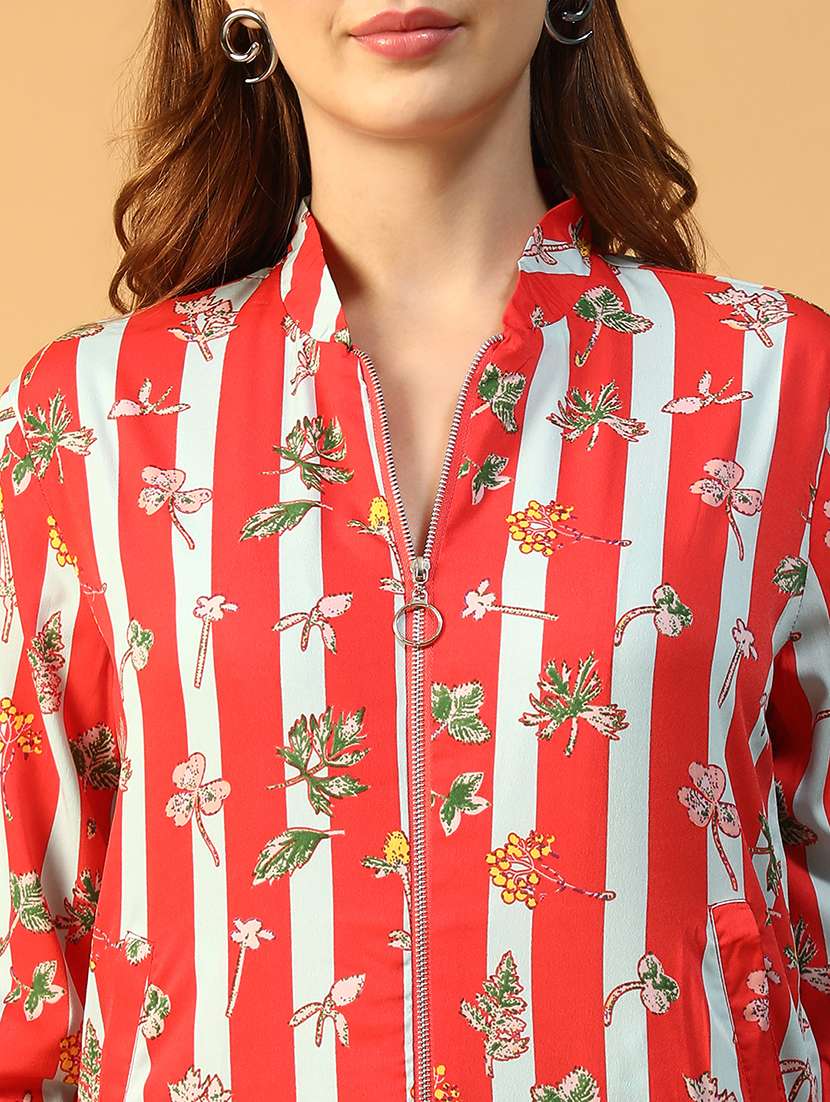 women printed long sleeve summer jacket - 22147523 -  Standard Image - 3