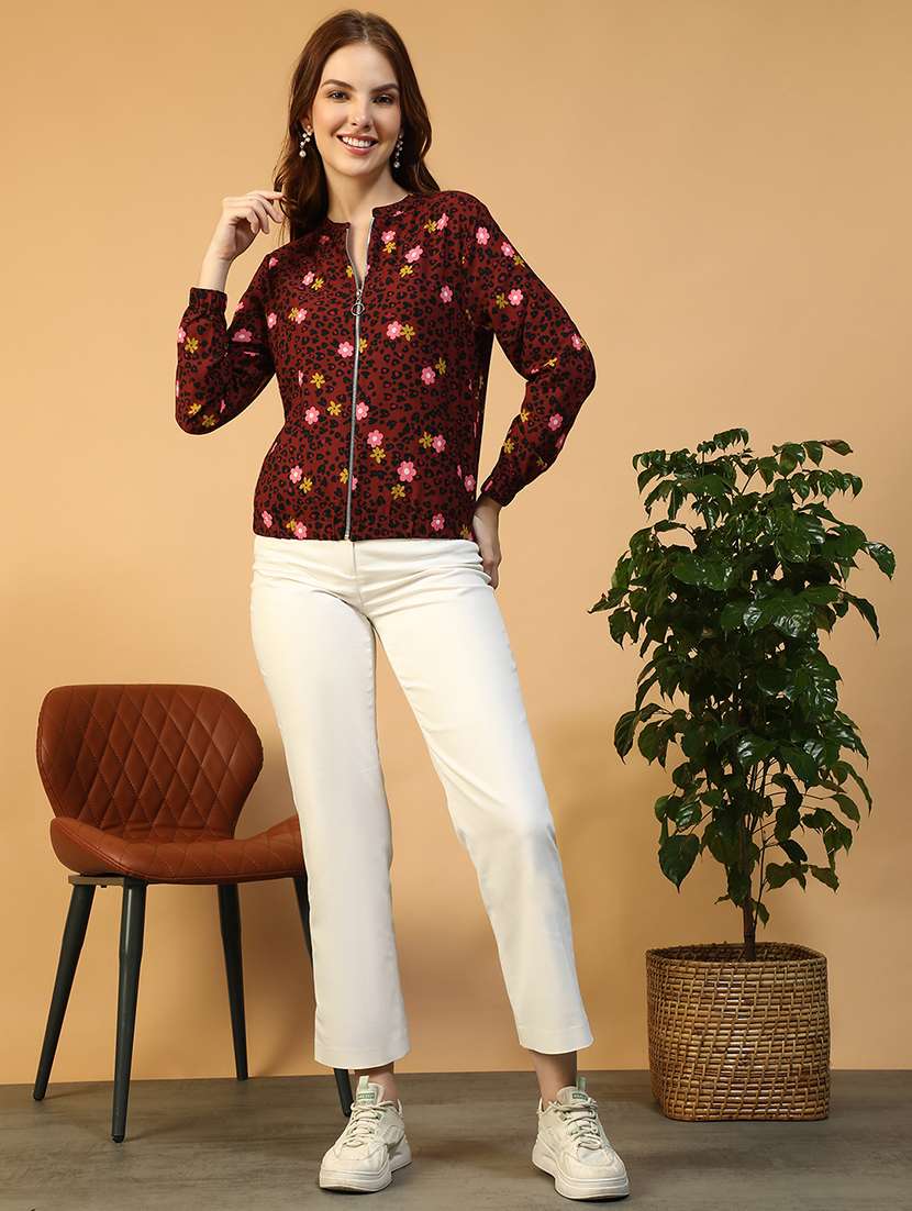 women printed long sleeve summer jacket - 22147524 -  Standard Image - 3