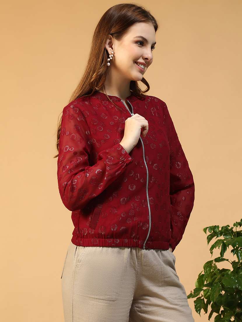 women self designed long sleeve summer jacket - 22147526 -  Standard Image - 3