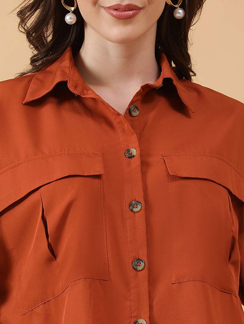 women soldi collared short sleeve boxy shirt - 22147561 -  Standard Image - 5