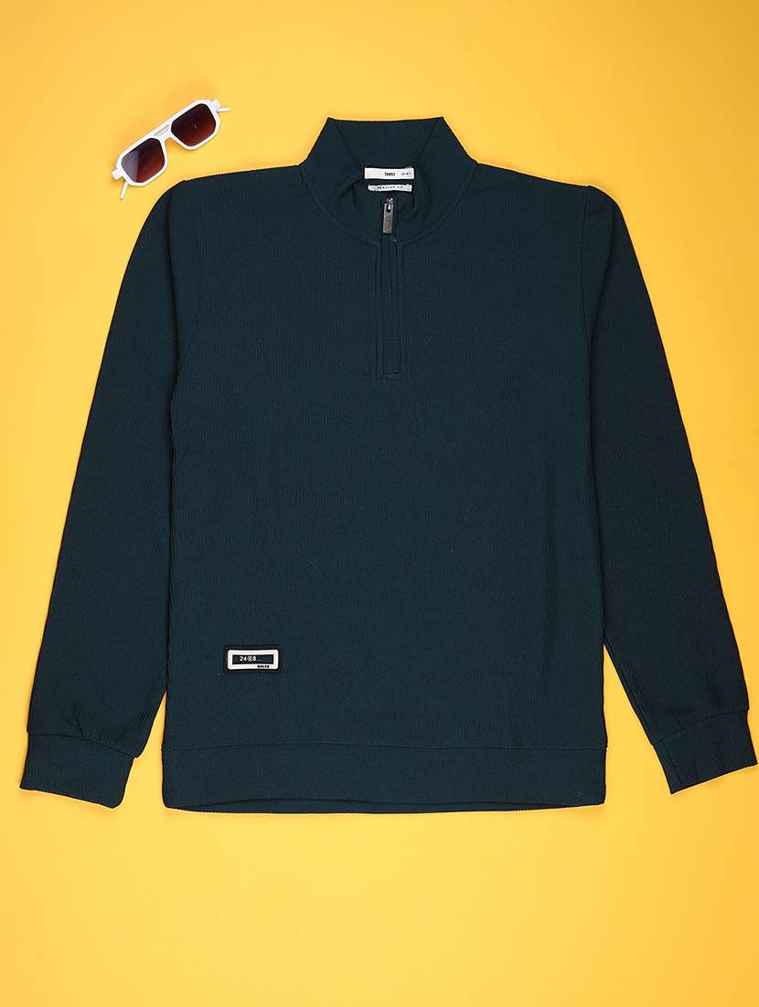 boys solid long sleeve sweatshirt