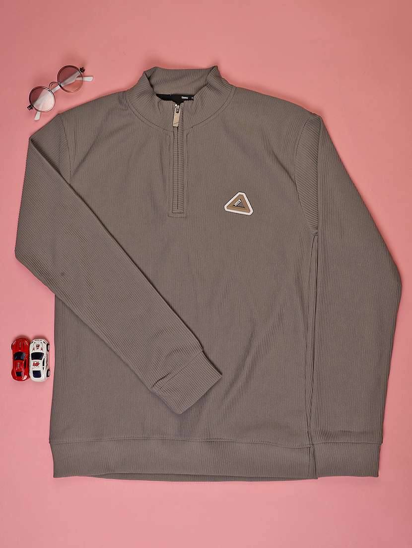 boys solid long sleeve sweatshirt