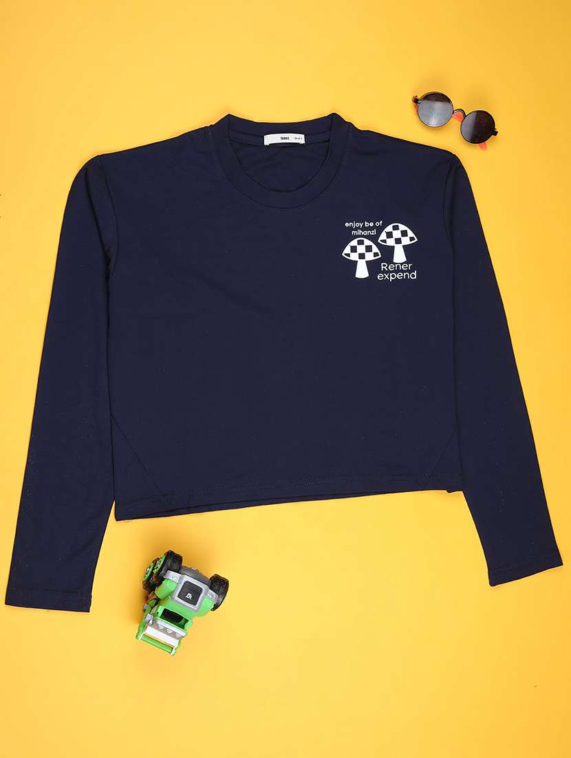 girls placement print long sleeve t-shirt