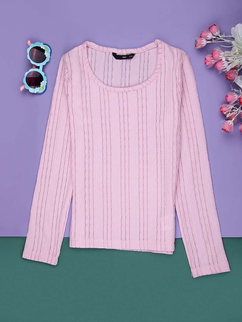 girls self designed long sleeve top