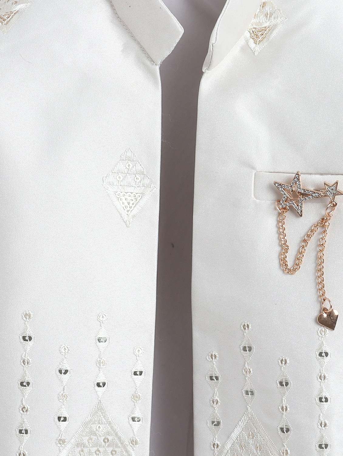 boys self designed long sleeve sherwani set - 22147594 -  Standard Image - 5