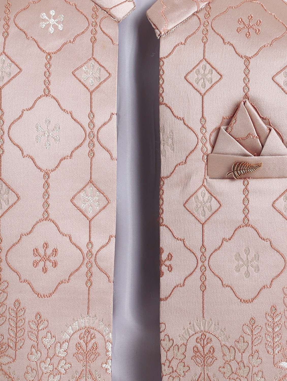 boys self designed long sleeve sherwani set - 22147596 -  Standard Image - 5