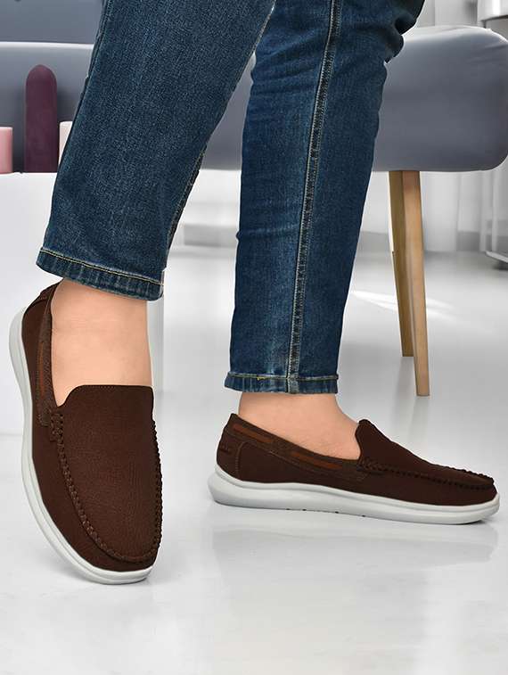 men brown slip on loafer - 22147710 - Zoom Image - 0