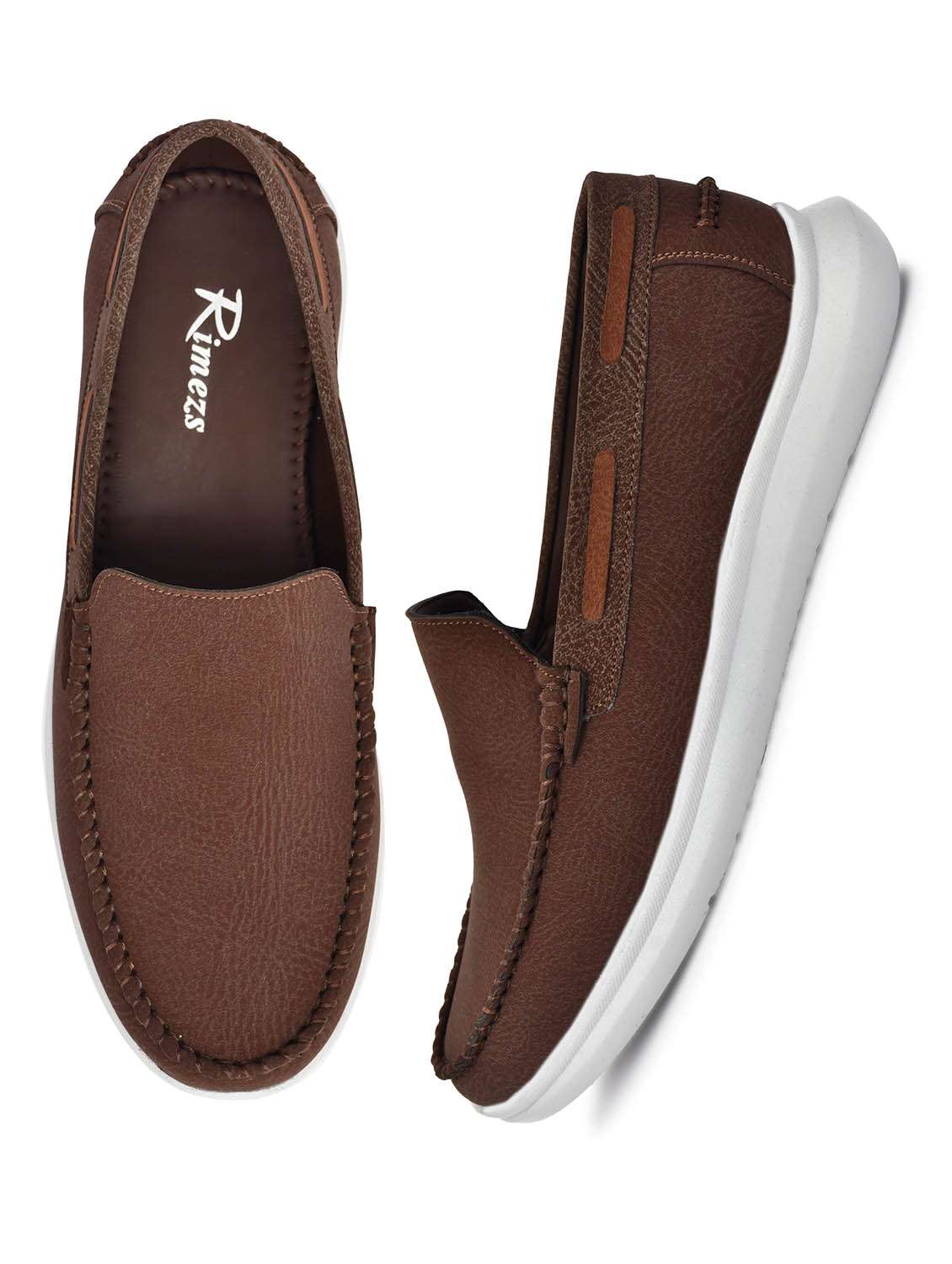 men brown slip on loafer - 22147710 - Standard Image - 3
