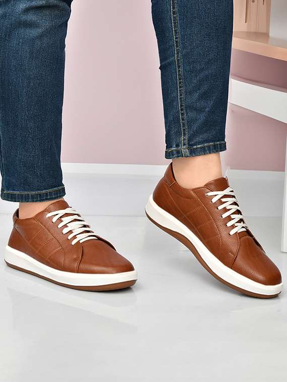 men tan lace-up shoe - 22147713 -  Zoom Image - 0
