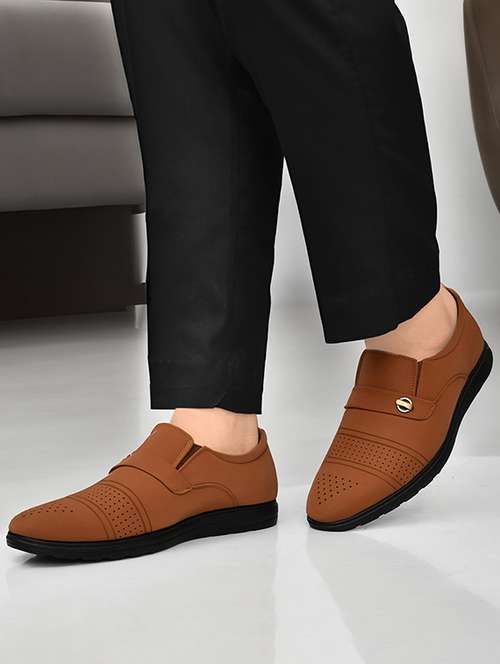 men tan slip on shoe - 22147718 -  Standard Image - 0
