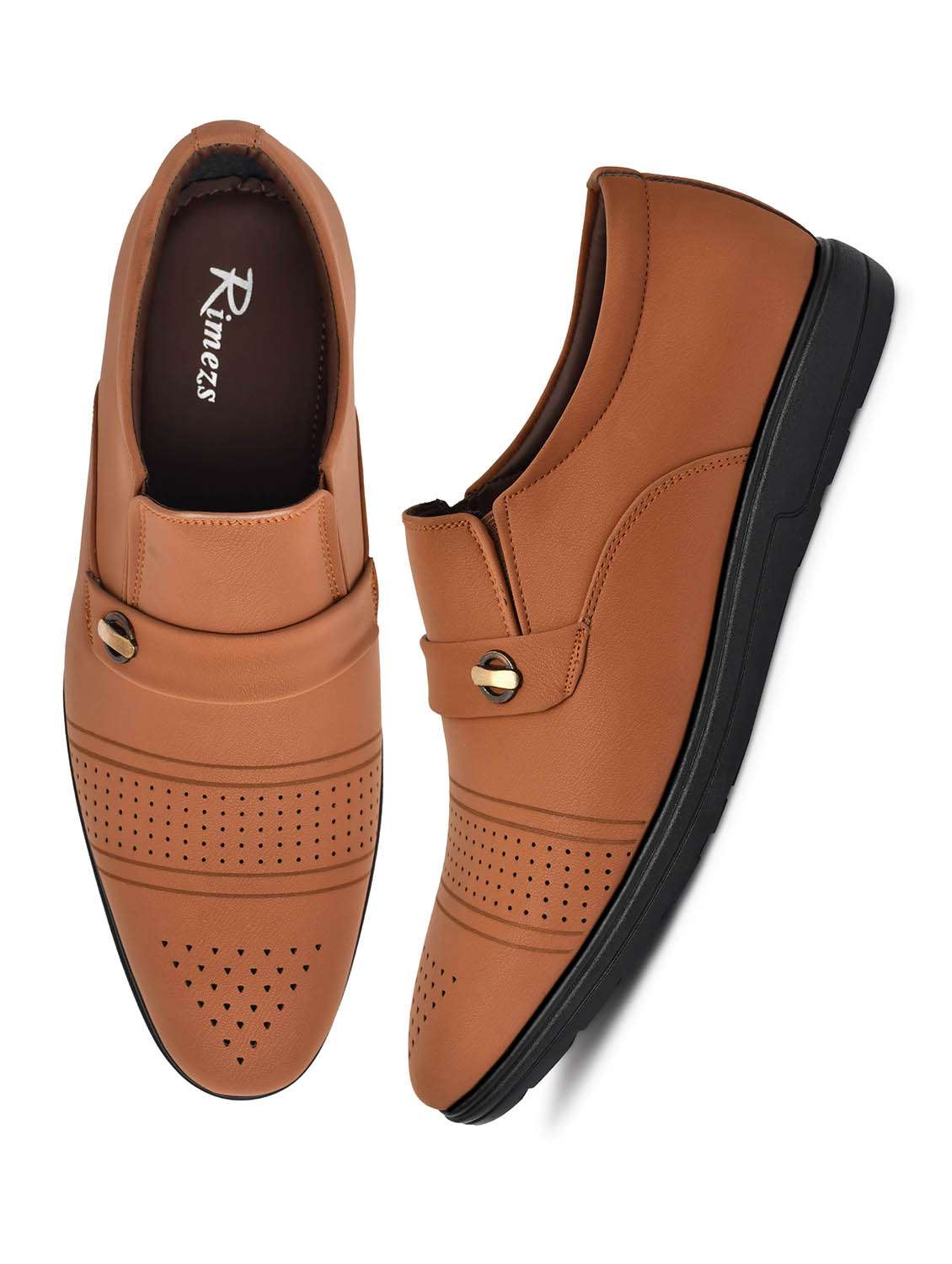 men tan slip on shoe - 22147718 -  Standard Image - 3