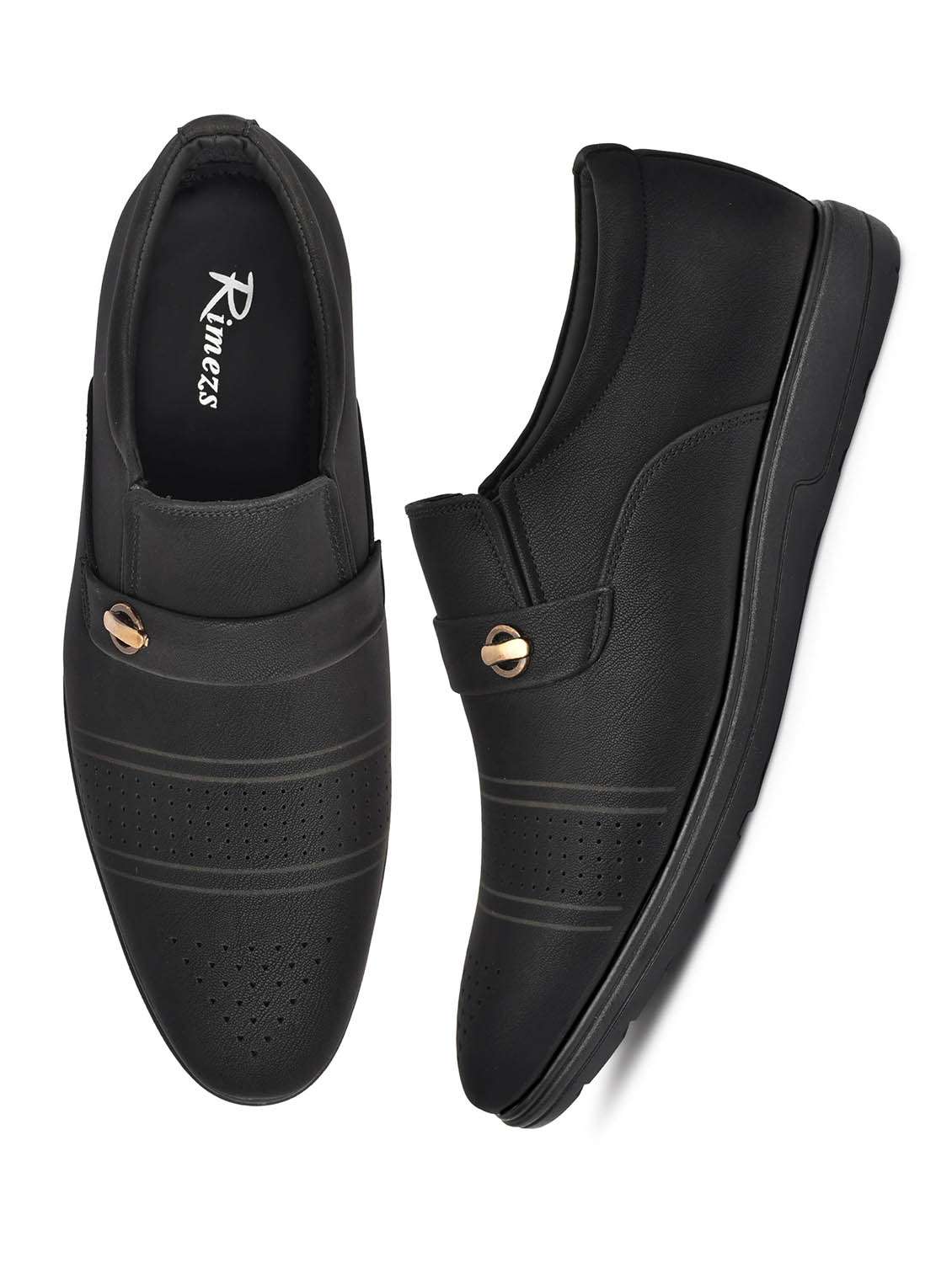 men black slip on shoe - 22147719 -  Standard Image - 3
