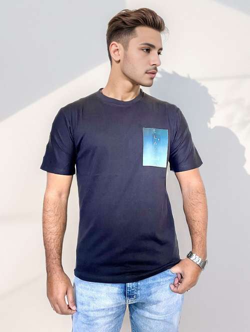 men placement print short sleeve regular fit t-shirt - 22148041 -  Standard Image - 0