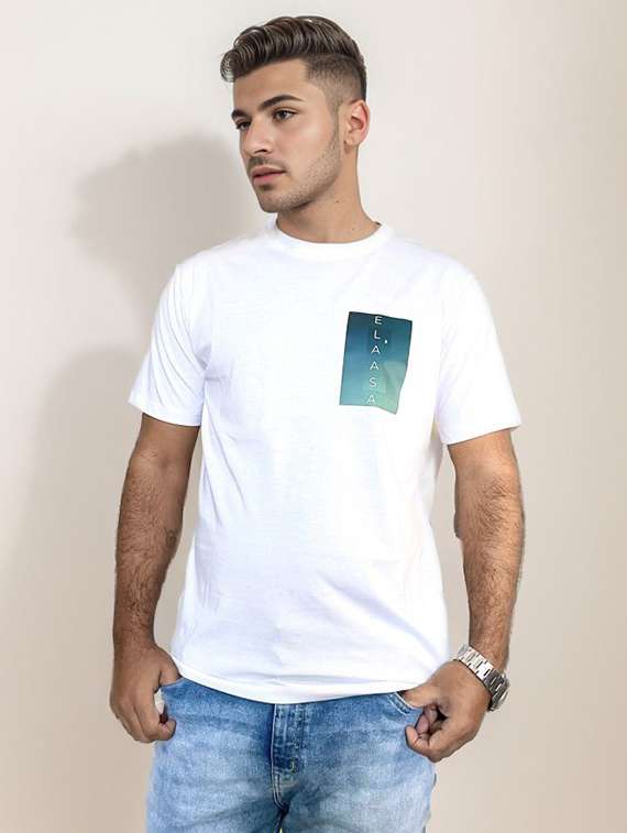 men placement print short sleeve regular fit t-shirt