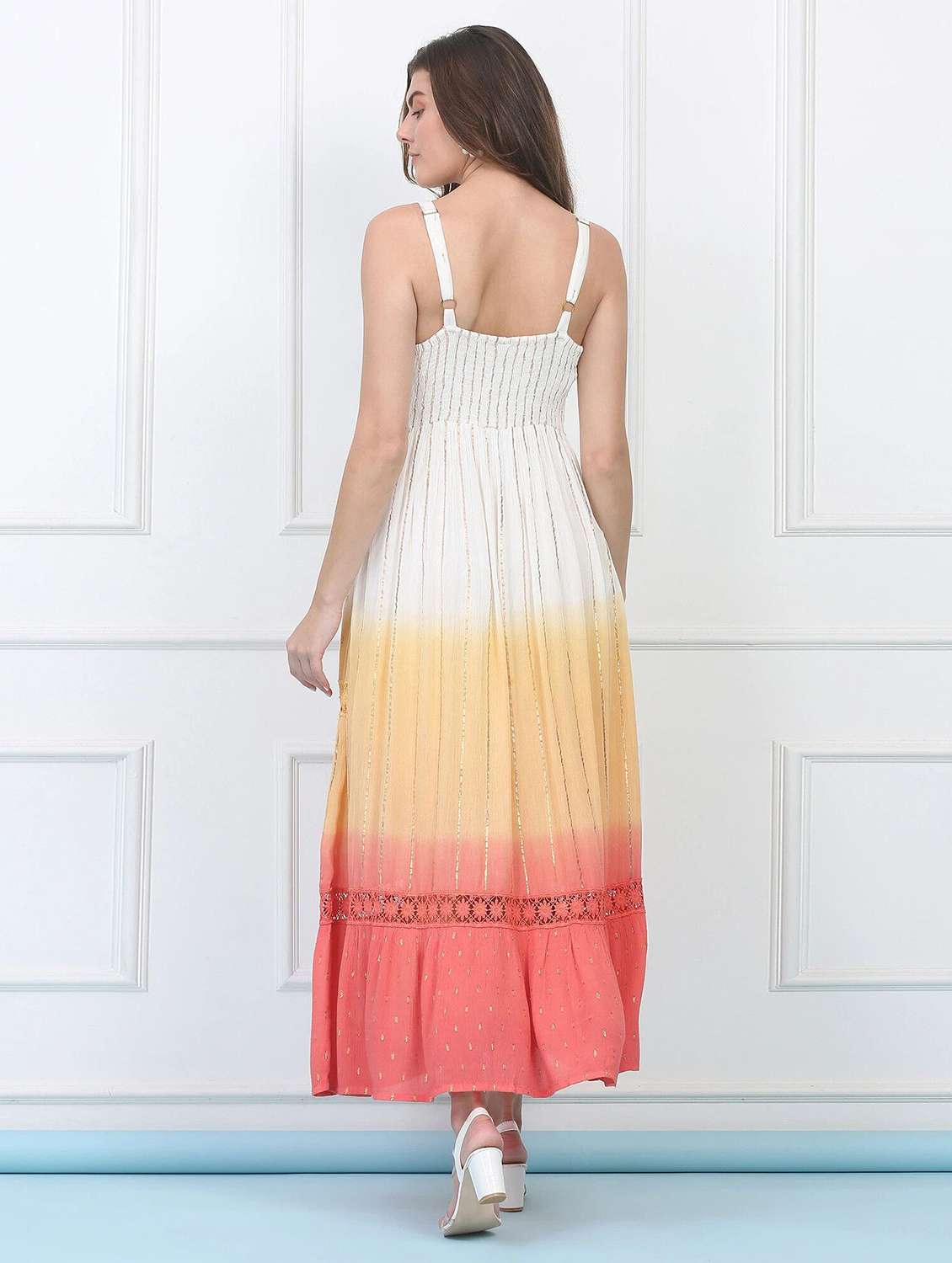 majestic by baani women tiered multicolor maxi dress - 22148050 -  Standard Image - 3